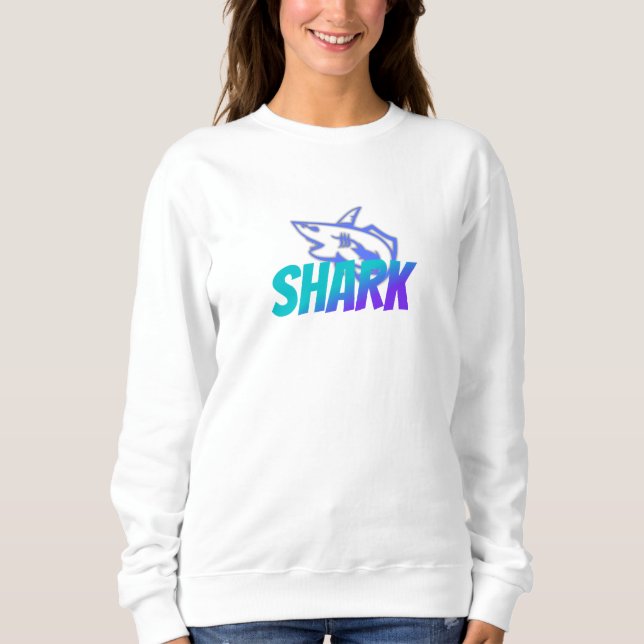 Moletom Fierce Gradient Shark Logo | Bold Ocean (Frente)