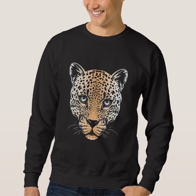 Moletom Fierce Jaguar Head Panther Willife Animal Art (Frente)