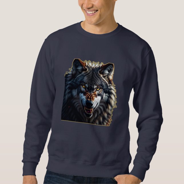 Moletom Fierce Wolf – Symbol of Strength and Freedom (Frente)