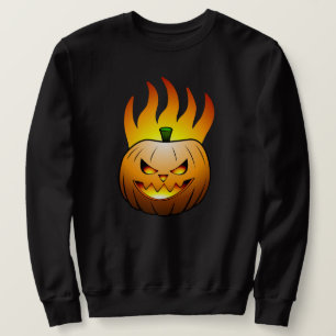 Moletom Fiery Halloween Pumpkin Face