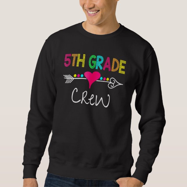Moletom Fifth Grade 5th Grade Crew Teacher  Back To School (Frente)