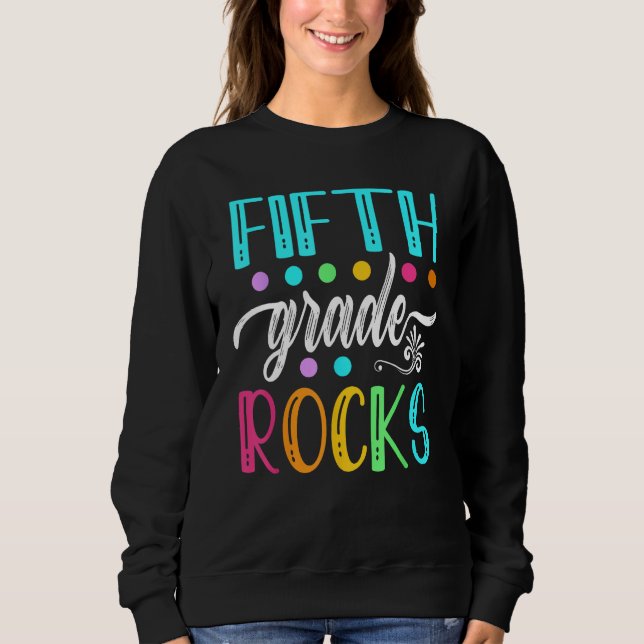 Moletom Fifth Grade Rocks  Team 5th Grade Teacher Kids Boy (Frente)
