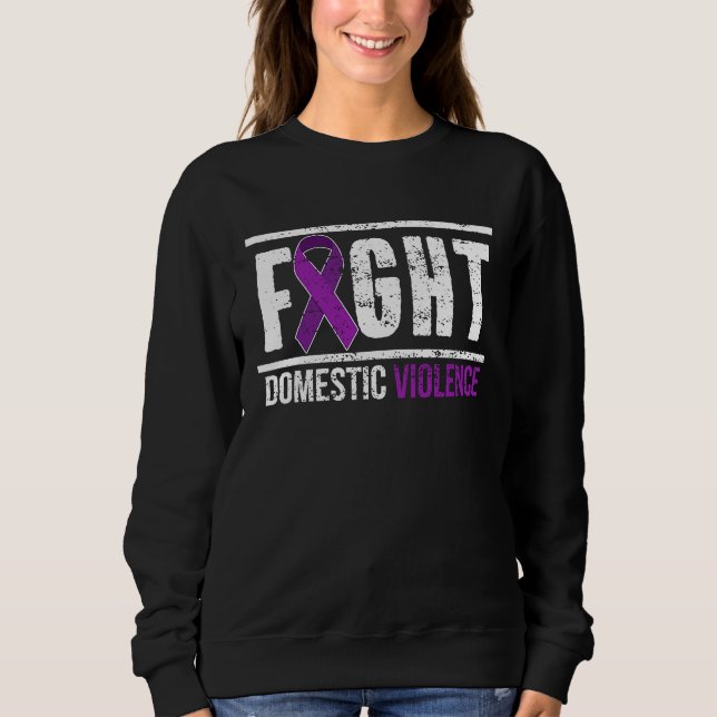 Moletom Fight Domestic Violence Awareness Survivor (Frente)