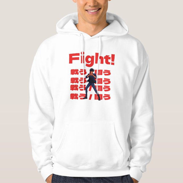 Moletom Fighter with 90s Retro Anime Style (Frente)