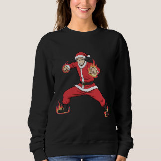 Moletom Fighting Santa Claus Anime Style Sweatshirt - Chri