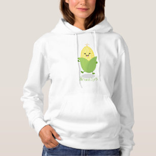 Moletom Figura de desenho animado de milho feliz