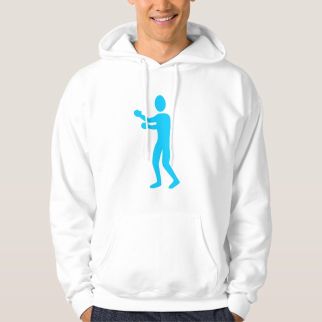 Moletom Figura do Boxe - Azul Céu (Frente)