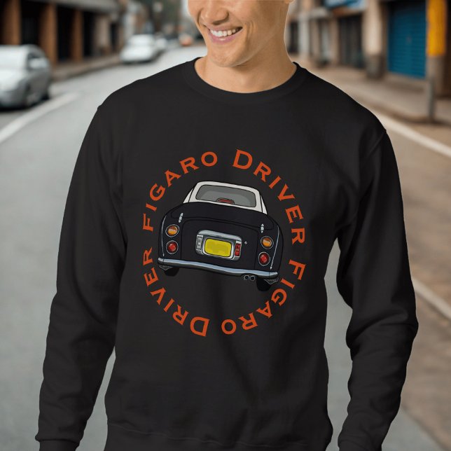 Moletom Figuras Retroativas do Driver Figaro Negro (A fun black figgy sweatshirt with space for your name or car name. Or leave it as Figaro Driver)