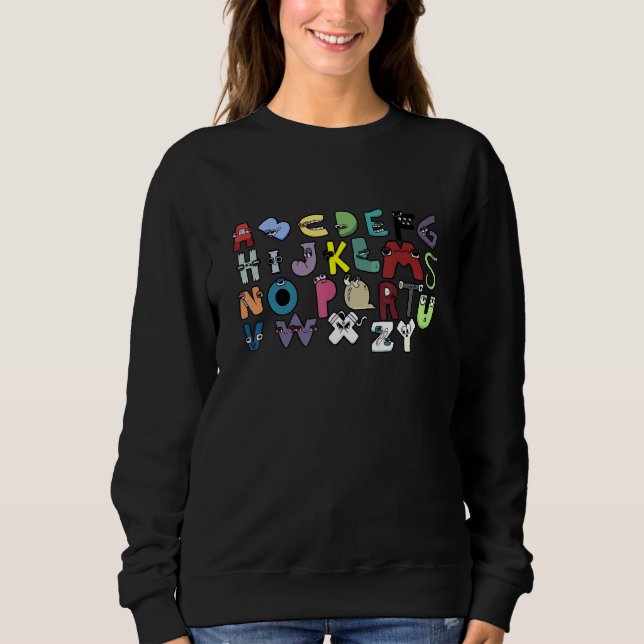 Moletom Figurino De Alphabet Lore Para Rapazes Que Corresp (Frente)