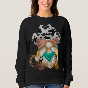 Moletom Figurino De Cowboy Bonito Para Mulheres Com Laço -