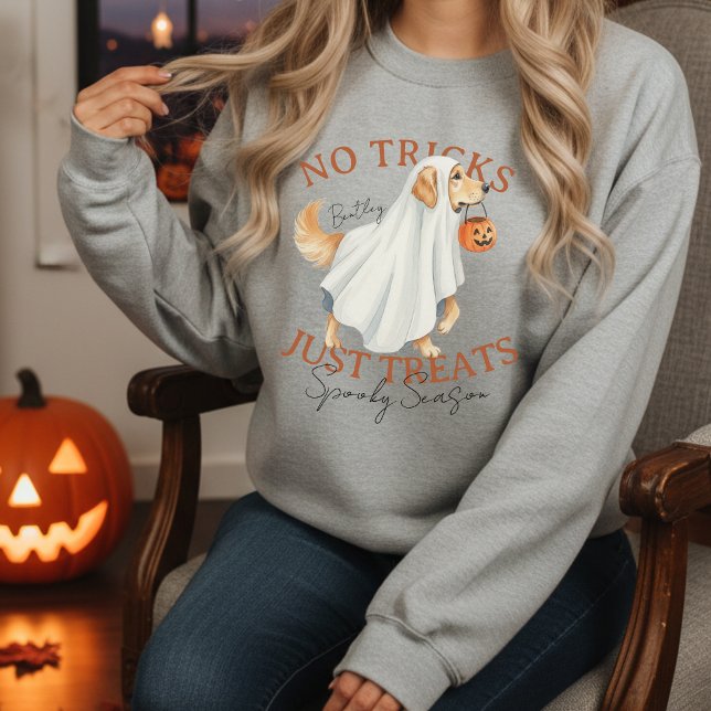 Moletom Figurino Fantasma Ouro de Cachorro Retriever Spook (Elevate your fall apparel with this Ghost Costume Golden Retriever Spooky Season sweatshirt! )