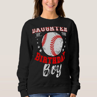 Moletom Filha Do Menino De Aniversário Tema Do Baseball Bd