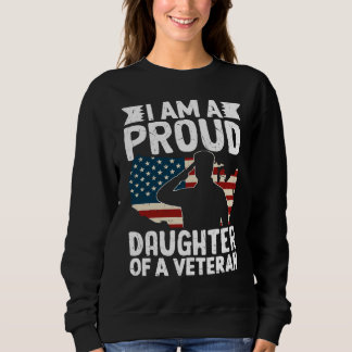 Moletom Filha Orgulhosa De Um Pai Patriota Militar Veteran