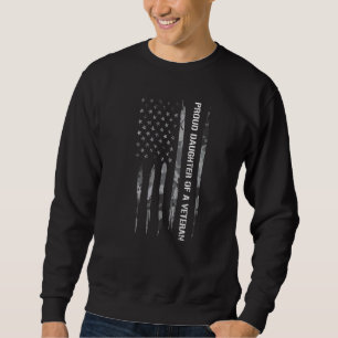 Moletom Filha Orgulhosa Filha De Uma Fla Americana Veteran