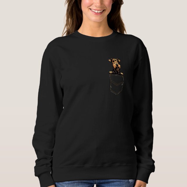 Moletom Filhote de Airedale Terrier para Bolso de Estimaçã (Frente)