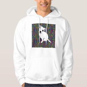 Moletom Filhote de cachorro branco bonito de Pitbull no