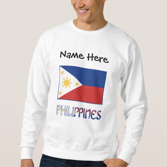 Moletom Filipinas: Sinalizador Filipino Personalizado (Frente)