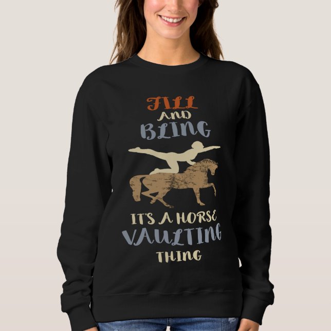 Moletom Fill And Bling Horse Vaulting Thing Horseback Acro (Frente)