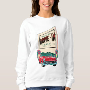 Moletom filme drive-in estilo 1950s