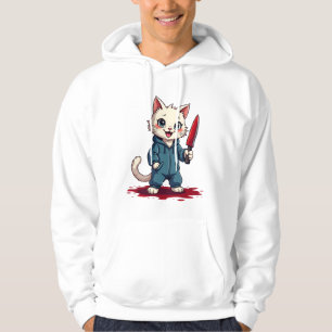 Moletom Filmes de Terror de Gato Engraçado Cute Halloween 