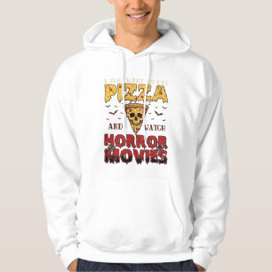 Moletom Filmes de Terror de Pizza Halloween Caveira Morceg