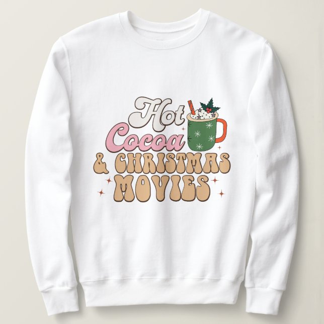 Moletom Filmes sobre cacau quente e natal (Frente do Design)