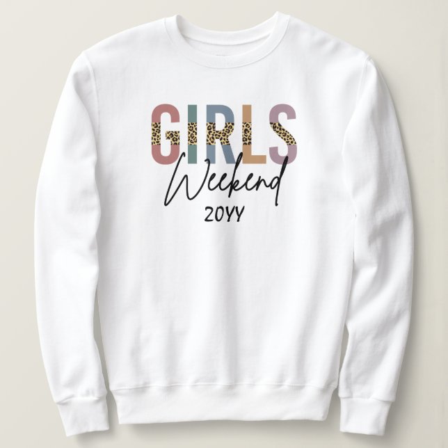 Moletom Fim de semana das meninas estampa de chita Férias  (Frente do Design)