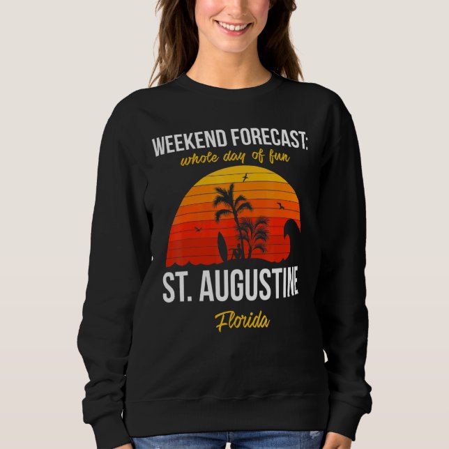 Moletom Fim de Semana de Férias da Praia da rua Augustine  (Frente)