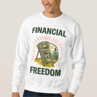 Moletom Financial Freedom Beach Scene Wealth-Building