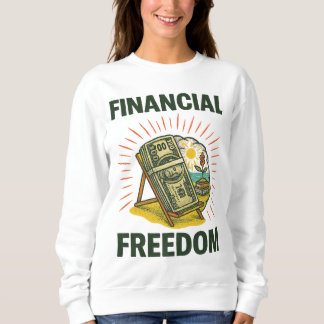 Moletom Financial Freedom Beach Scene Wealth-Building