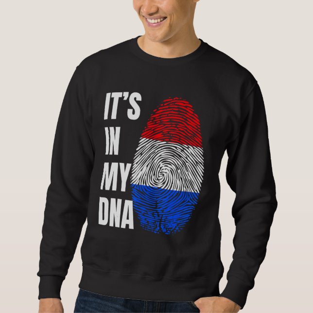 Moletom Fingerprint DNA Biometry Holland Flag Netherlands (Frente)