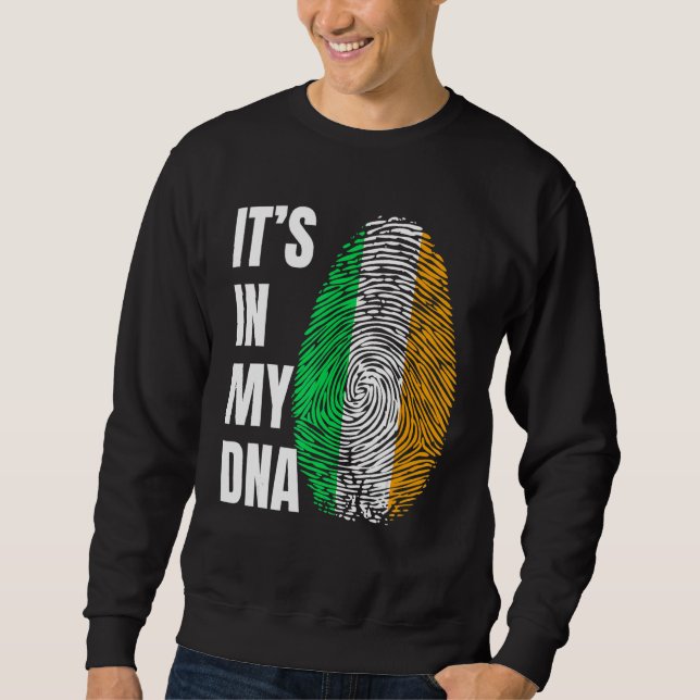 Moletom Fingerprint DNA Biometry Irish Flag Ireland (Frente)