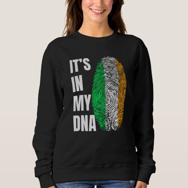 Moletom Fingerprint DNA Biometry Irish Flag Ireland   (Frente)