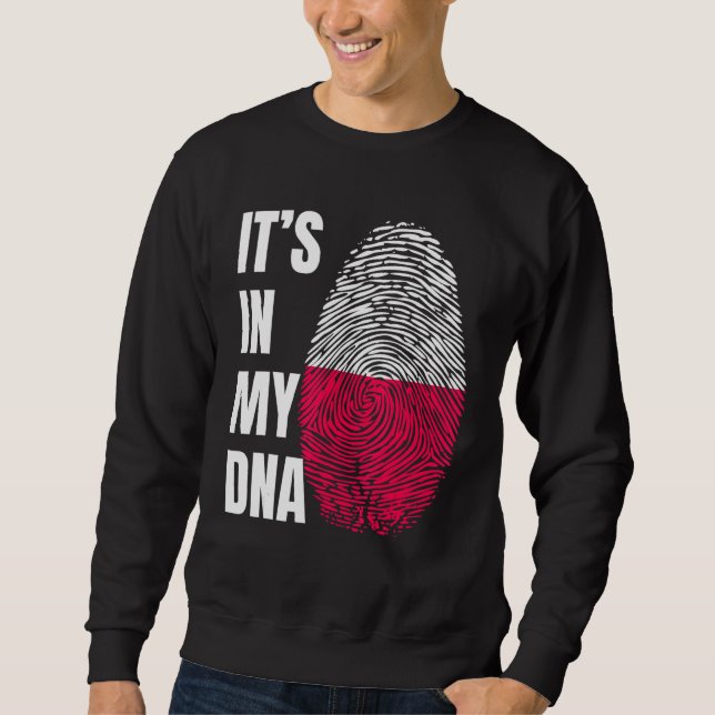 Moletom Fingerprint DNA Biometry Polish Flag Poland (Frente)