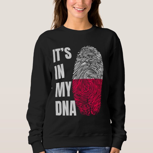 Moletom Fingerprint DNA Biometry Polish Flag Poland (Frente)