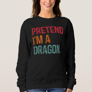 Moletom Fingir que sou um dragão no último minuto, preguiç