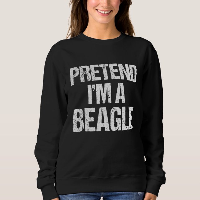 Moletom Fingir Que Sou Um Figurino De Beagle Halloween (Frente)