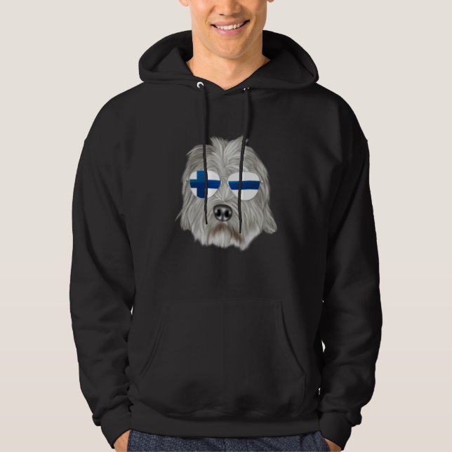 Moletom Finnish Flag Dandie Dinmont Terrier Dog Finland Po (Frente)