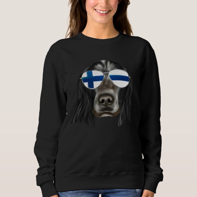 Moletom Finnish Flag English Cocker Spaniel Dog Finland Po (Frente)