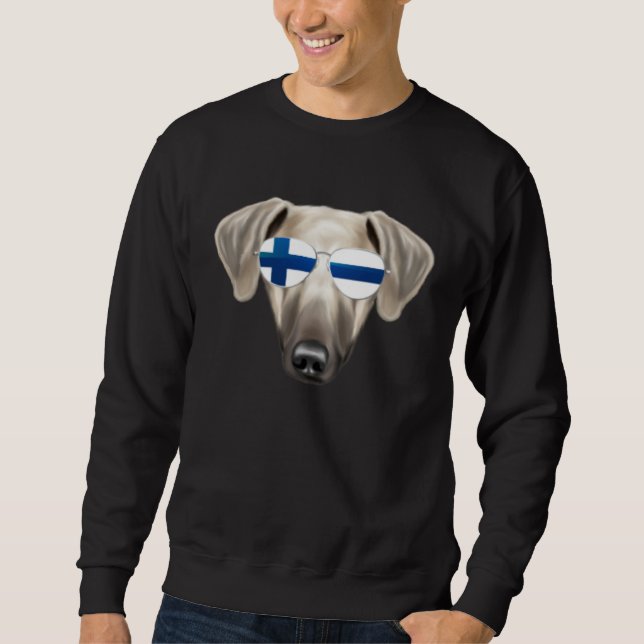 Moletom Finnish Flag Sloughi Dog Finland Pocket (Frente)