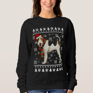 Moletom Fio Fox Terrier Dog Santa Hat Natal Feio Natal
