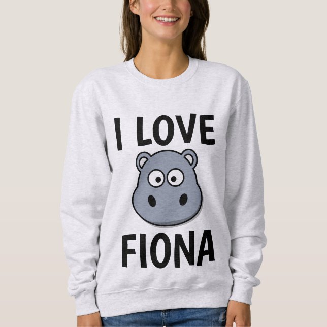 Moletom FIONA HIPPO T-Shirts, EU ADORO FIONA (Frente)