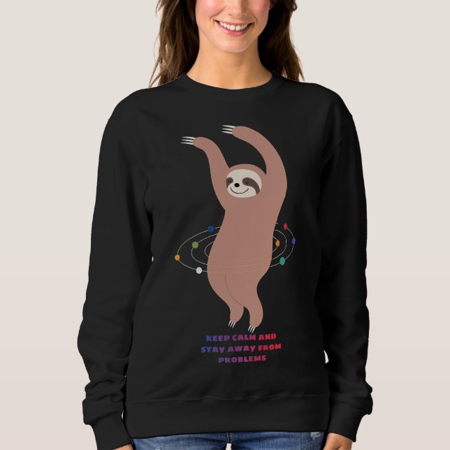 Moletom Fique Calmo E Fique Longe De Problemas Com A Lama (Frente)