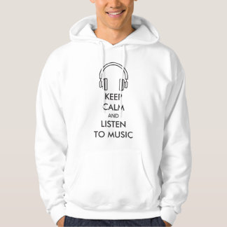 Moletom Fique calmo e ouça música Hoodie - Perfeito para