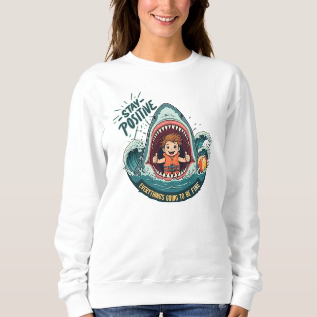Moletom FIQUE POSITIVO: Tudo vai ficar bem (Frente)