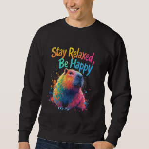 Moletom Fique Relaxado, Seja Feliz motivo de relaxamento