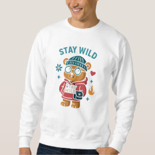 Moletom Fique selvagem com o Urso