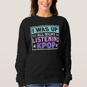 Moletom Fiquei Acordada A Noite Ouvindo Kpop K-Pop Merch P