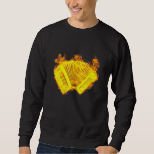 Moletom Fire Accordion Flames Music Accordion