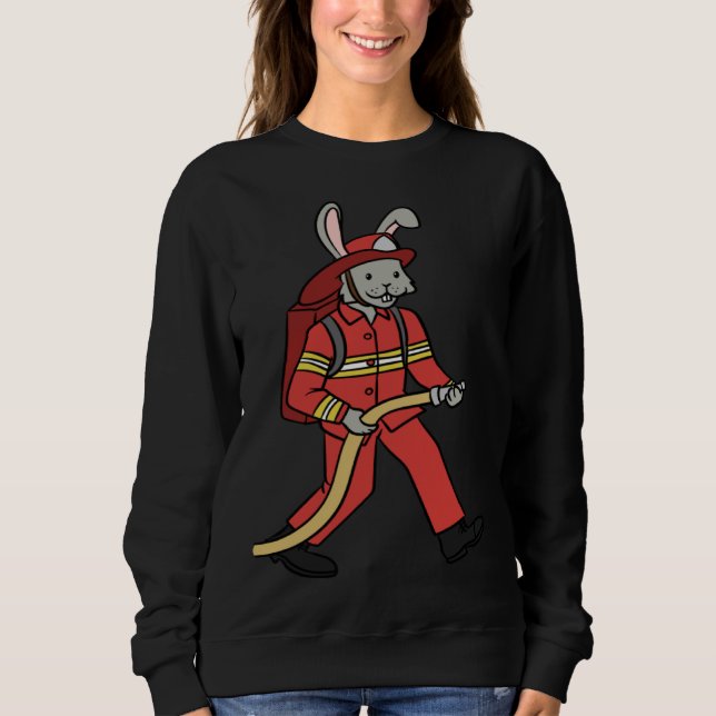 Moletom Fire brigade rabbit rabbit firefighter (Frente)
